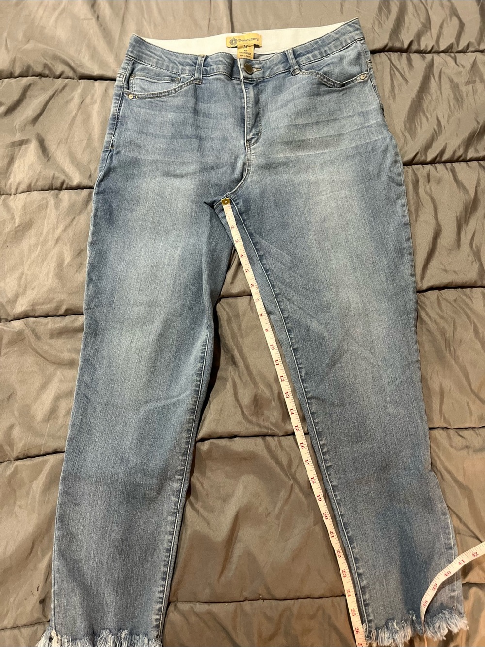 Democracy Light Blue Denim Jeans with Tan Label